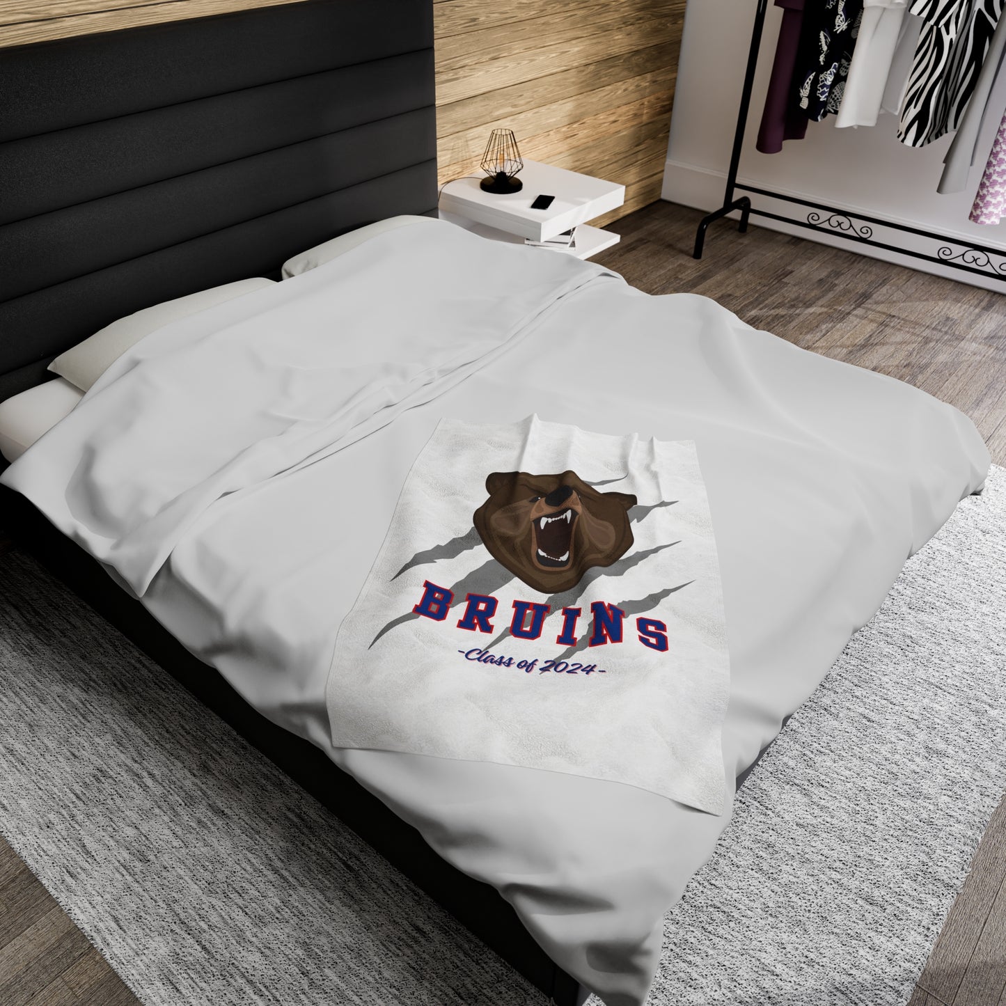 Class of 2024 Bruins Velveteen Plush Blanket