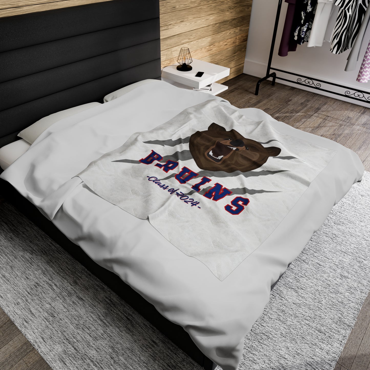 Class of 2024 Bruins Velveteen Plush Blanket
