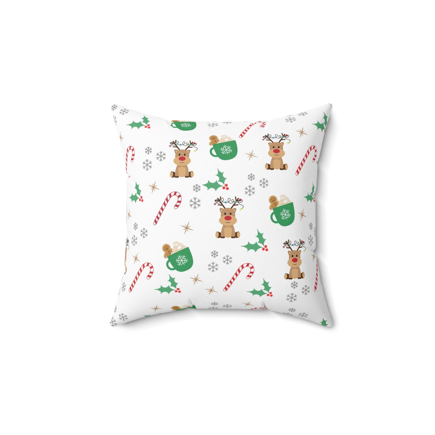 Christmas Cheer Faux Suede Square Pillow