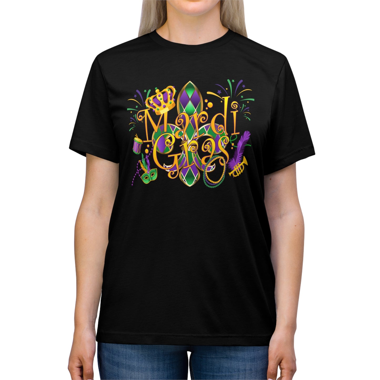 Mardi Gras Bella+Canvas Unisex Triblend Tee