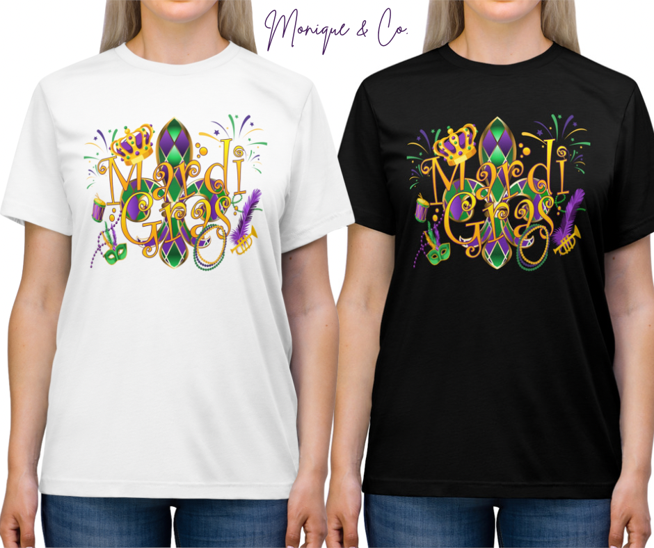 Mardi Gras Bella+Canvas Unisex Triblend Tee