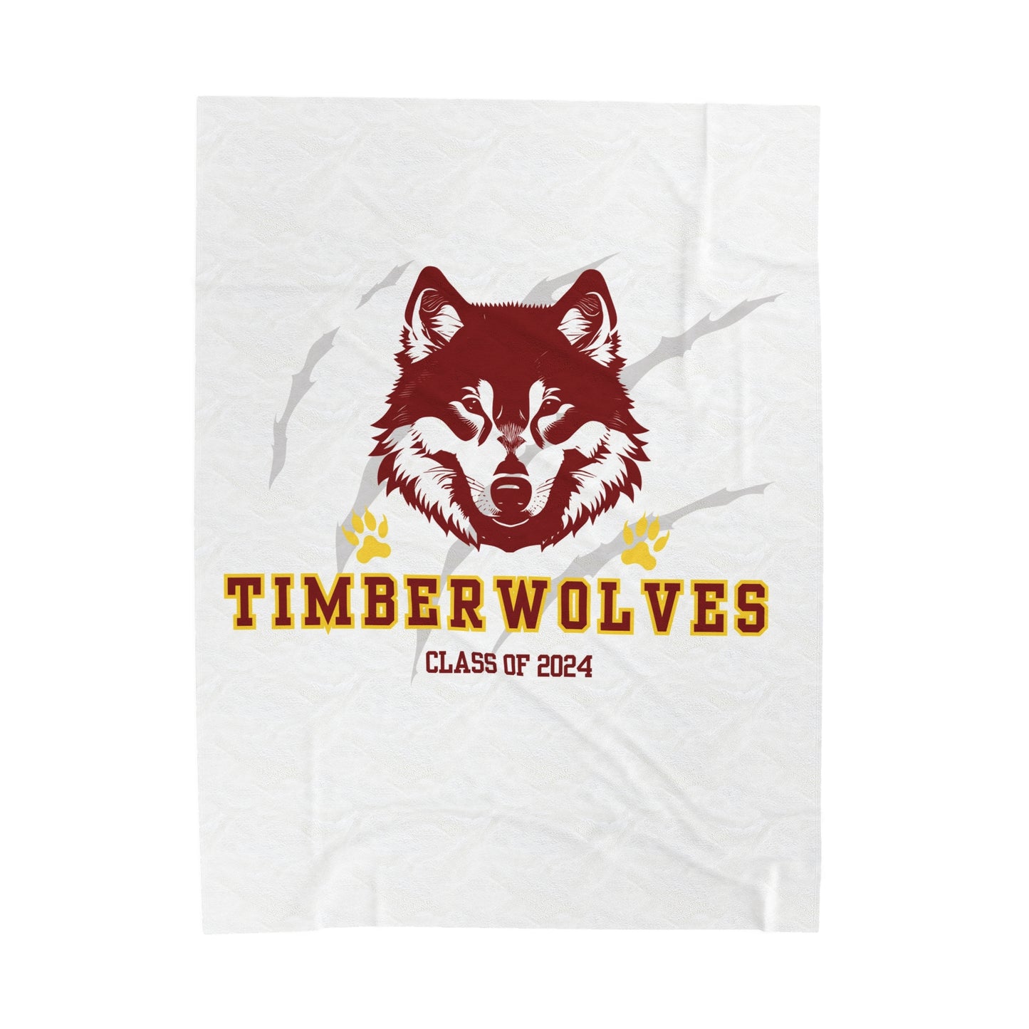 Class of 2024 Timberwolves Velveteen Plush Blanket