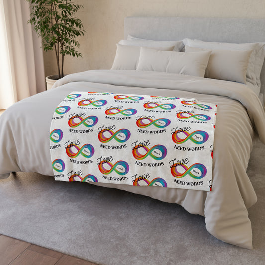 Love Don’t Need Words- Autism Awareness Blanket