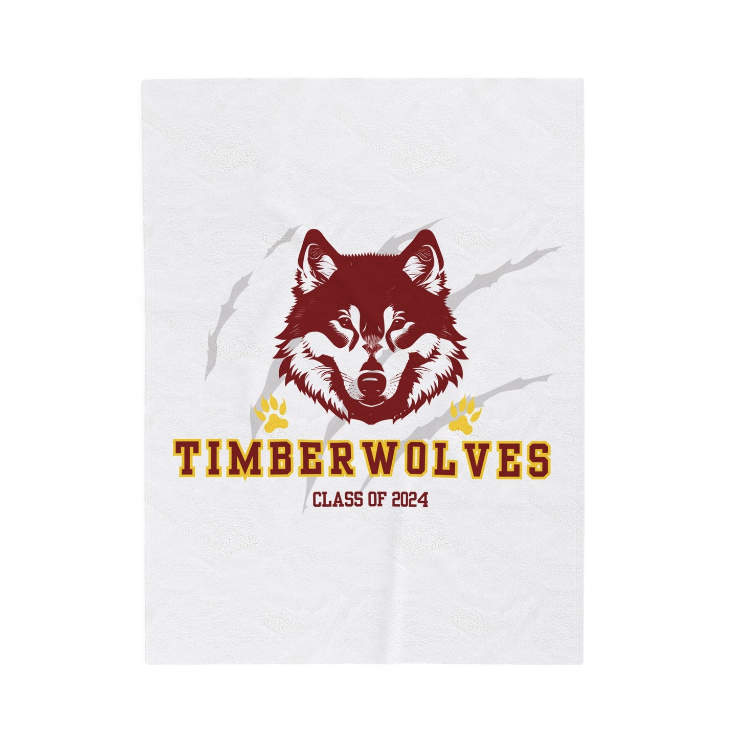 Class of 2024 Timberwolves Velveteen Plush Blanket