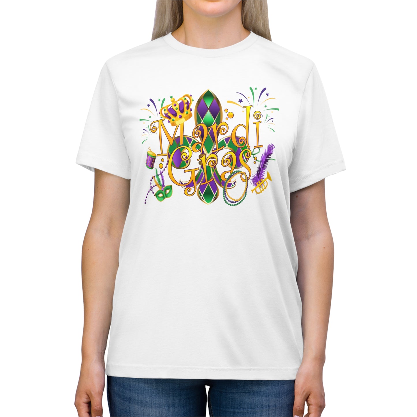 Mardi Gras Bella+Canvas Unisex Triblend Tee