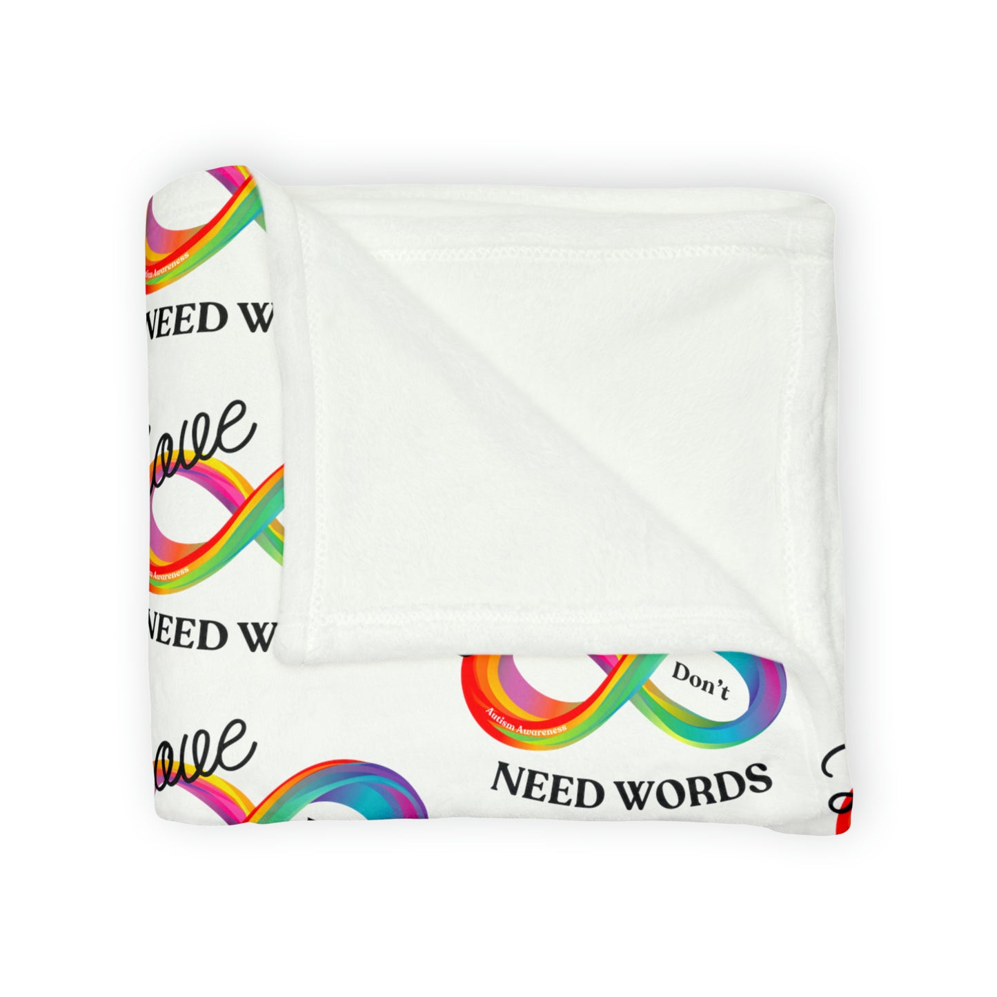 Love Don’t Need Words- Autism Awareness Blanket