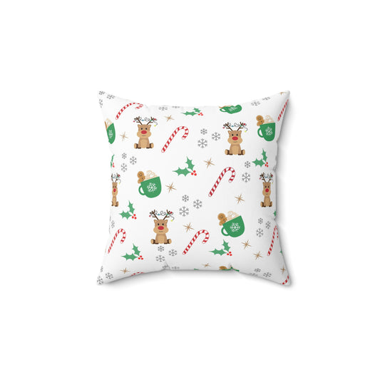 Christmas Cheer Faux Suede Square Pillow