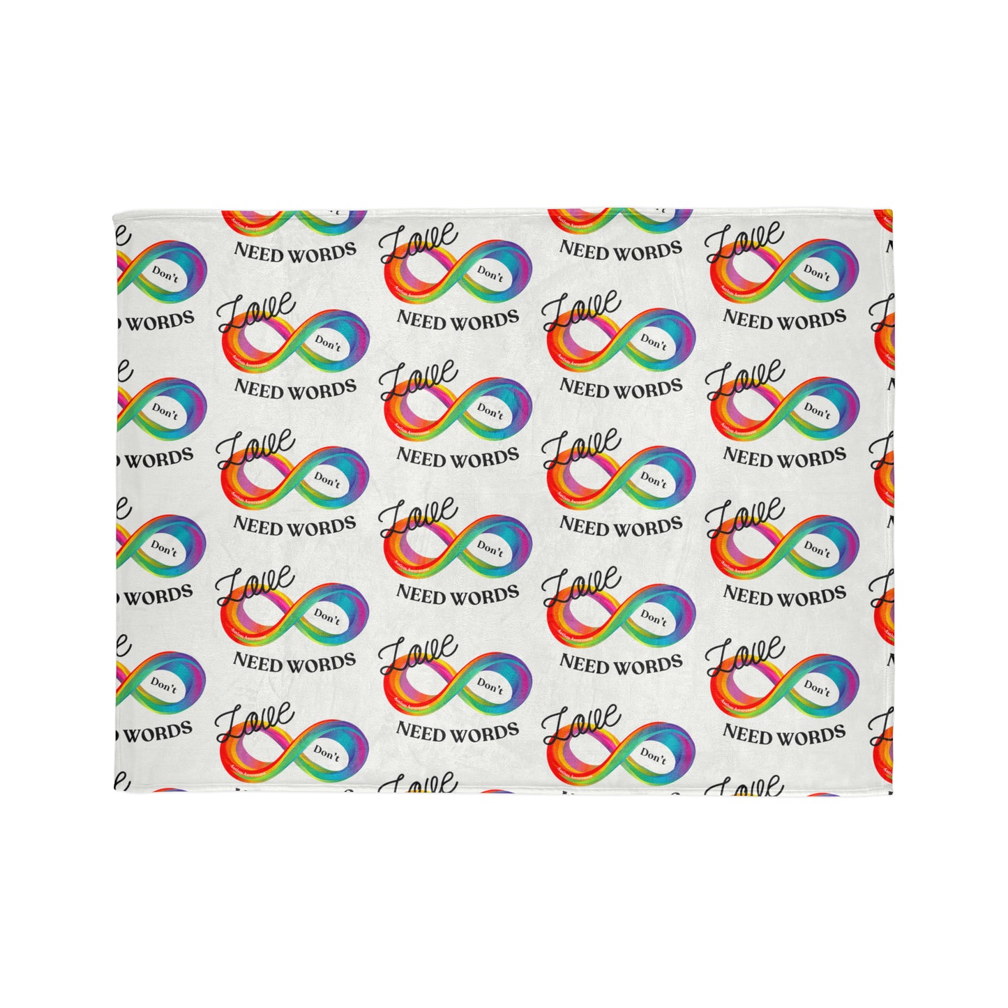 Love Don’t Need Words- Autism Awareness Blanket