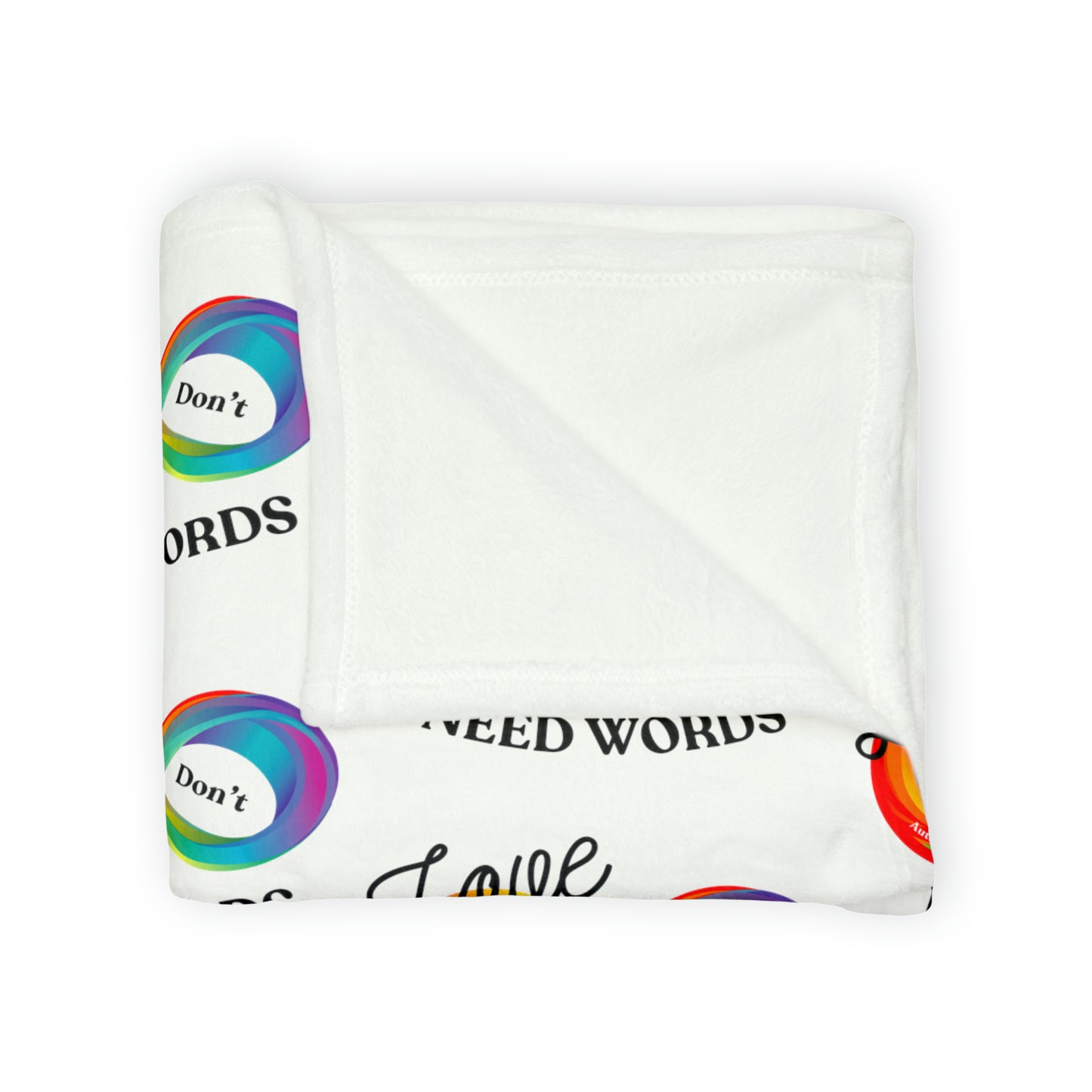 Love Don’t Need Words- Autism Awareness Blanket