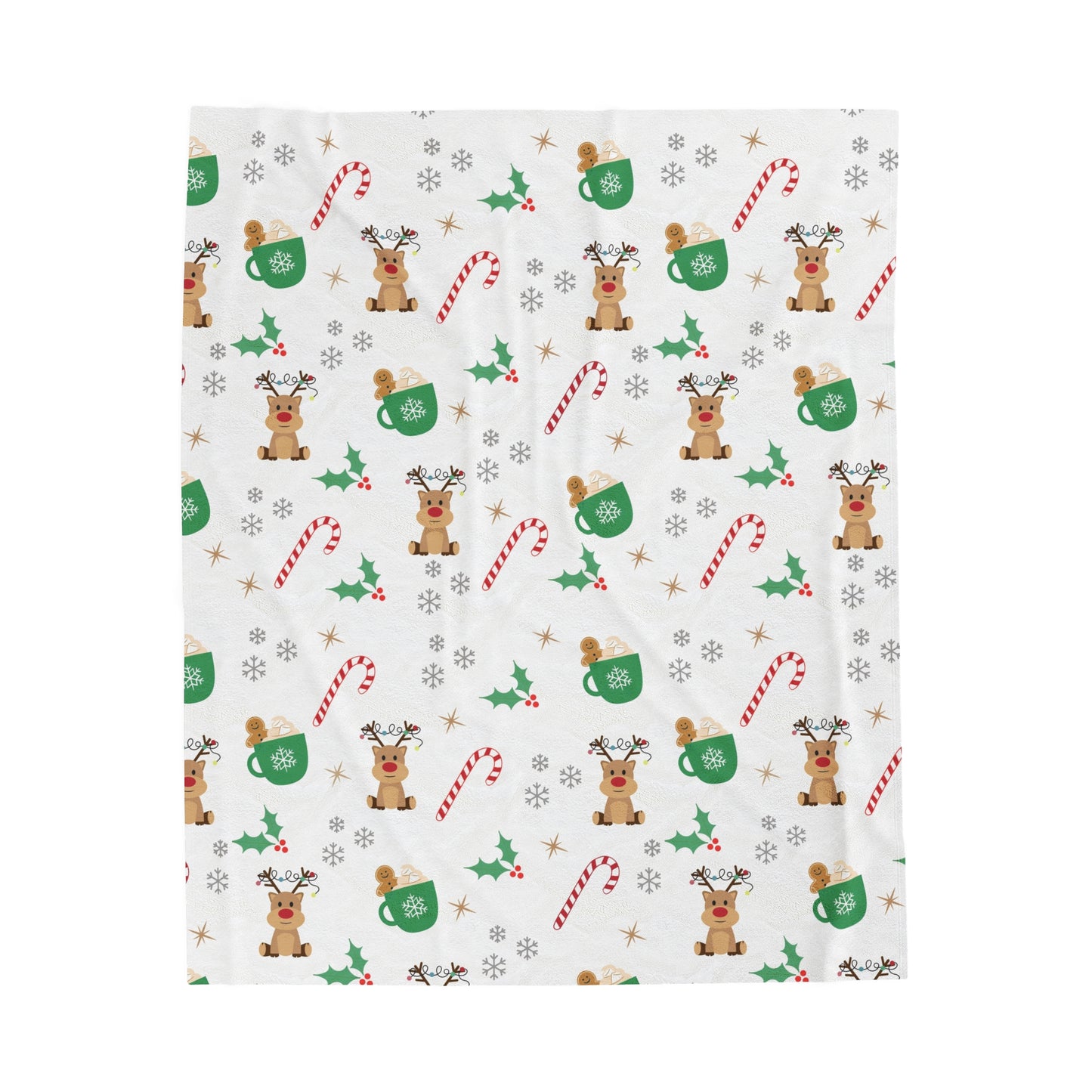 Christmas Cheer Velveteen Plush Blanket