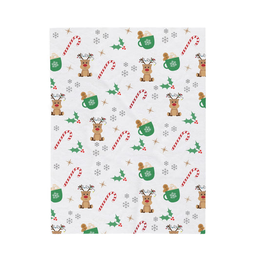 Christmas Cheer Velveteen Plush Blanket