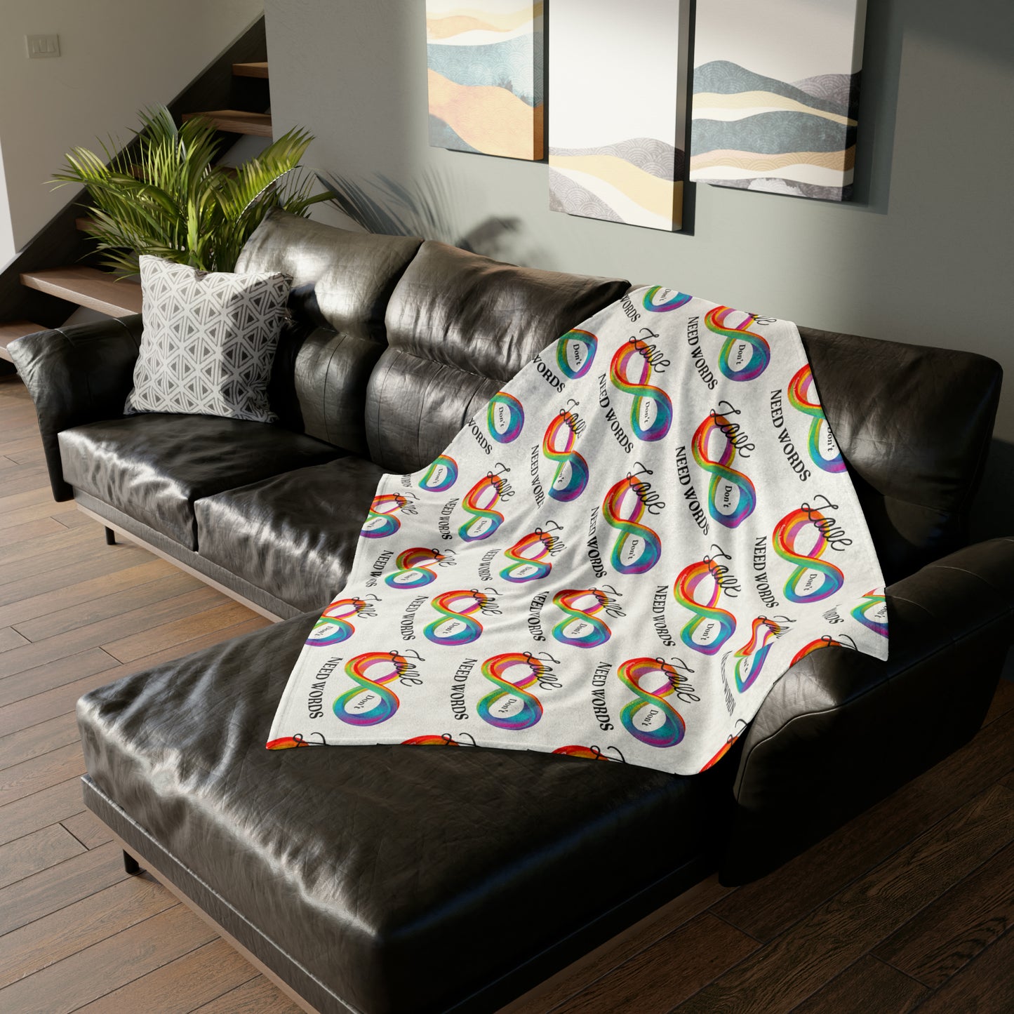 Love Don’t Need Words- Autism Awareness Blanket