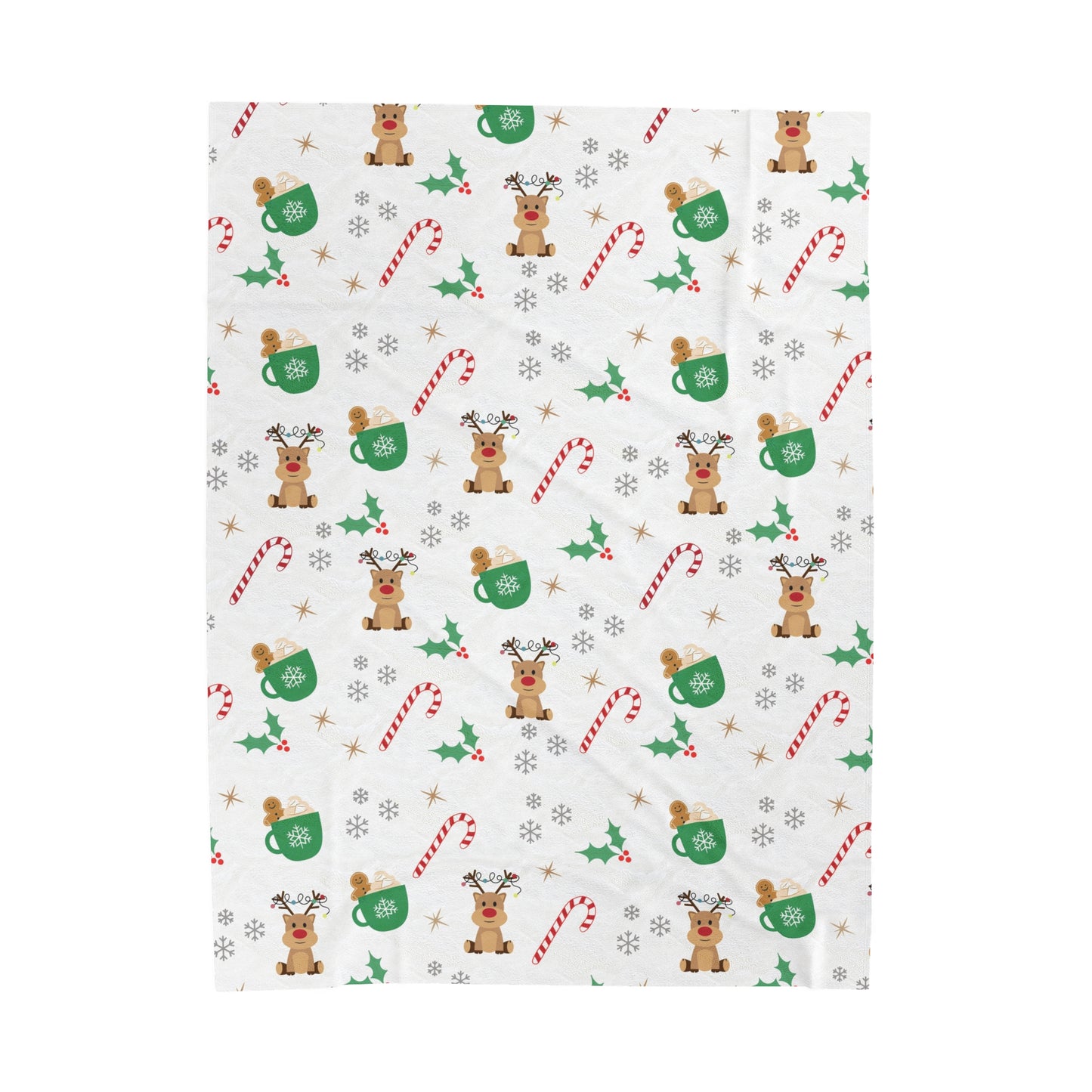 Christmas Cheer Velveteen Plush Blanket