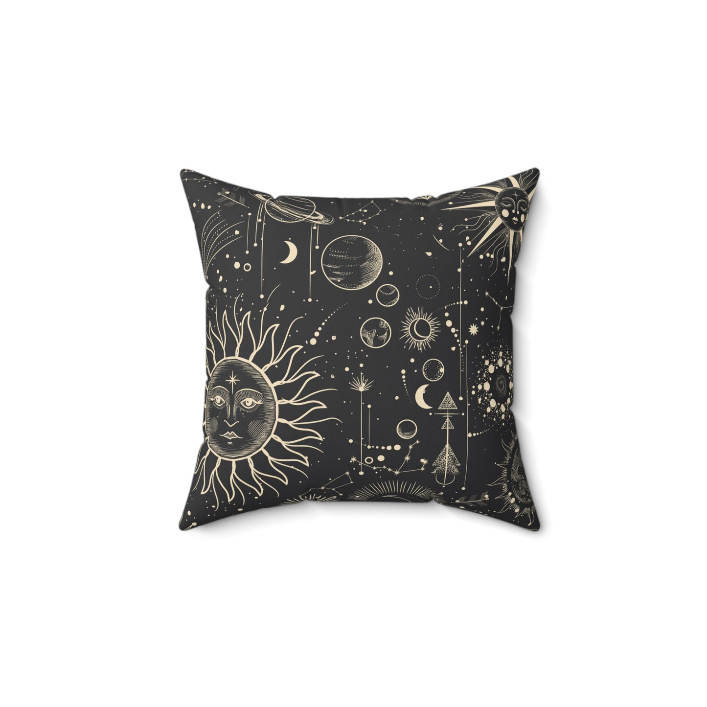 Celestial Celebrations Faux Suede Square Pillow