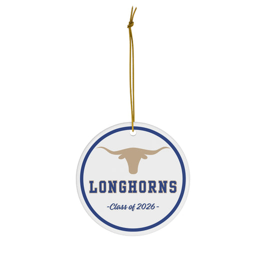 Class of 2026 Longhorns Ceramic Ornament