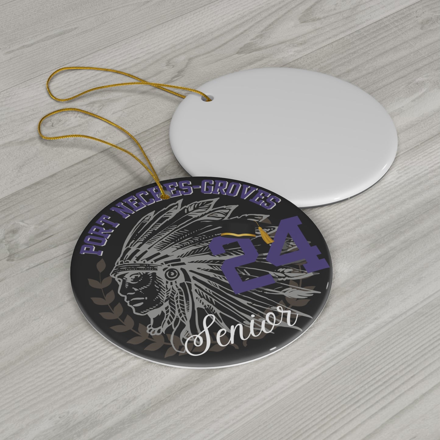 Class of 2024 PNG Ceramic Ornament