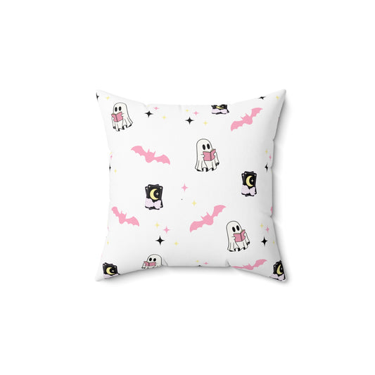 Pastel Halloween Faux Suede Square Pillow