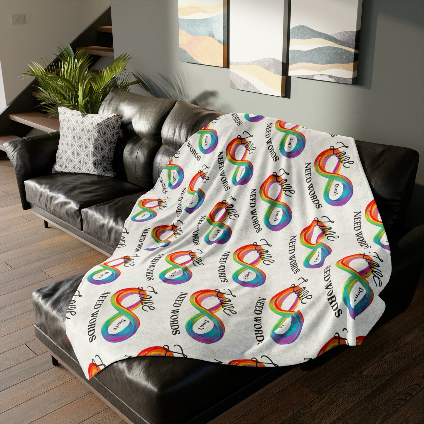 Love Don’t Need Words- Autism Awareness Blanket