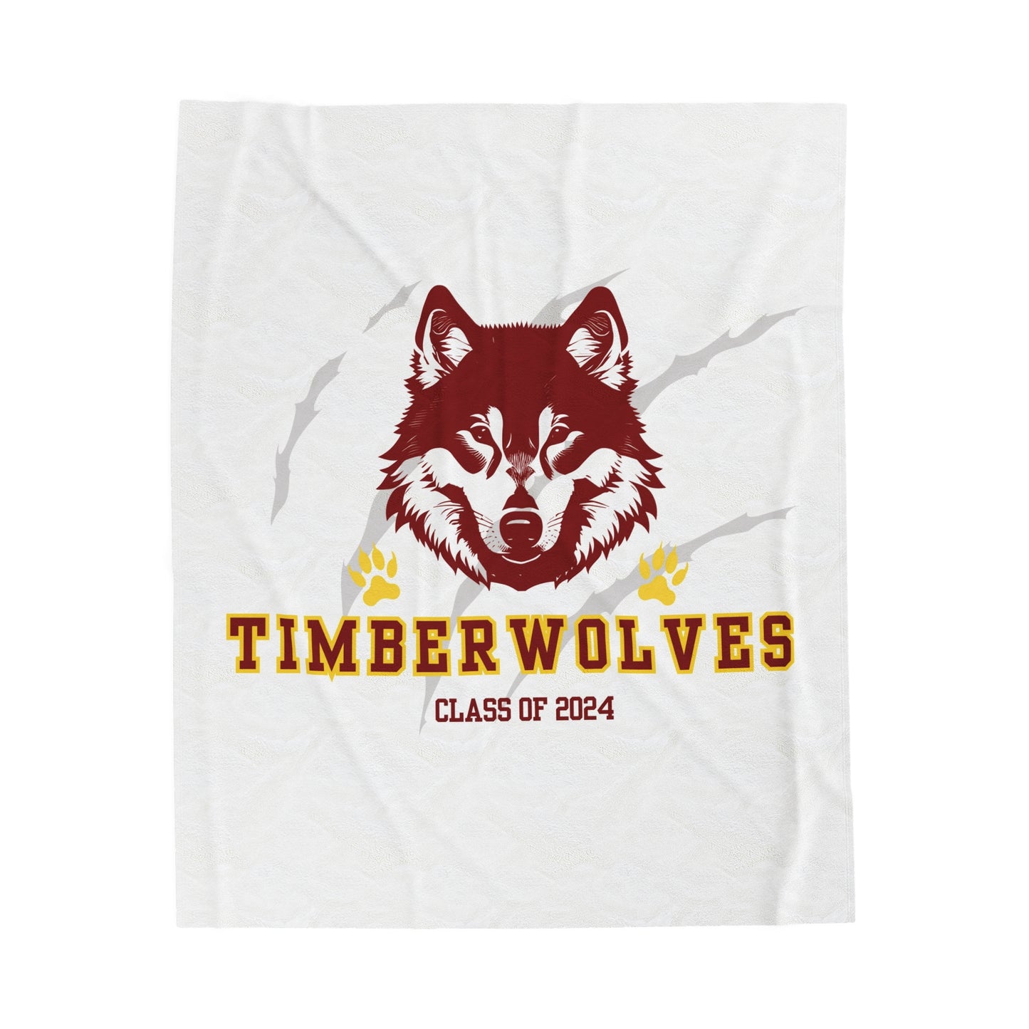 Class of 2024 Timberwolves Velveteen Plush Blanket