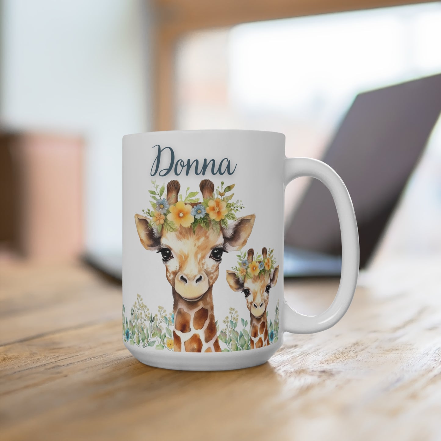 Personalized Office Accessories with Floral Animal Print