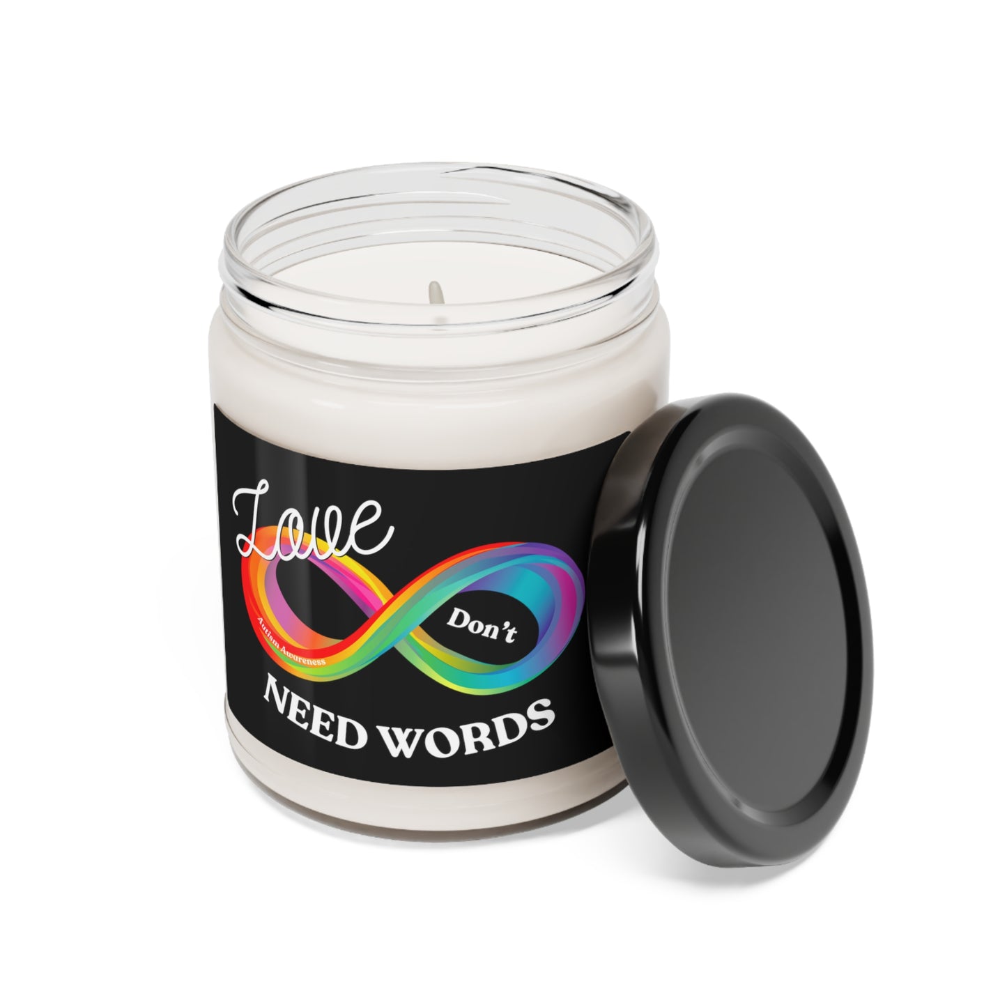 Love Don’t Need Words- Autism Awareness Scented Soy Candle, 9oz