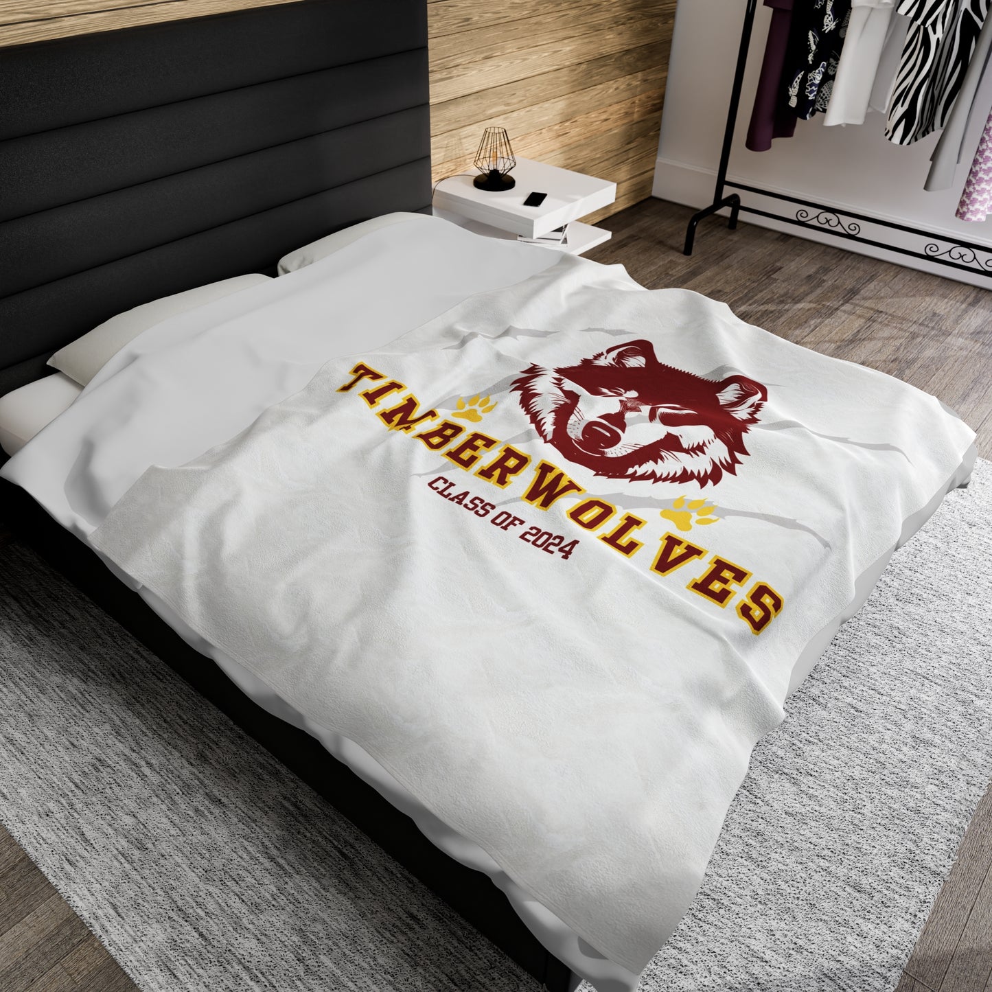 Class of 2024 Timberwolves Velveteen Plush Blanket