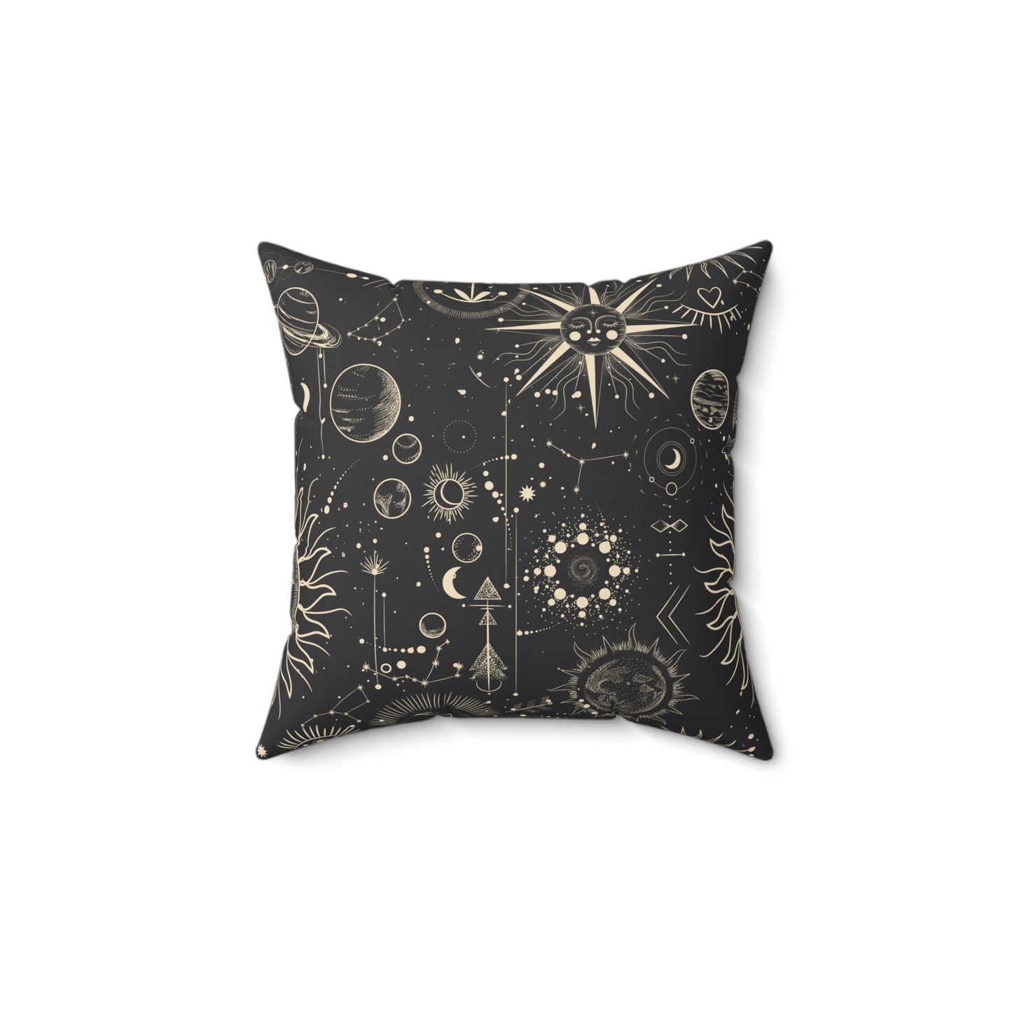 Celestial Celebrations Faux Suede Square Pillow