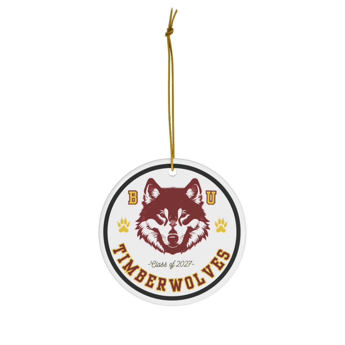 Class of 2027 Timberwolves Ceramic Ornament