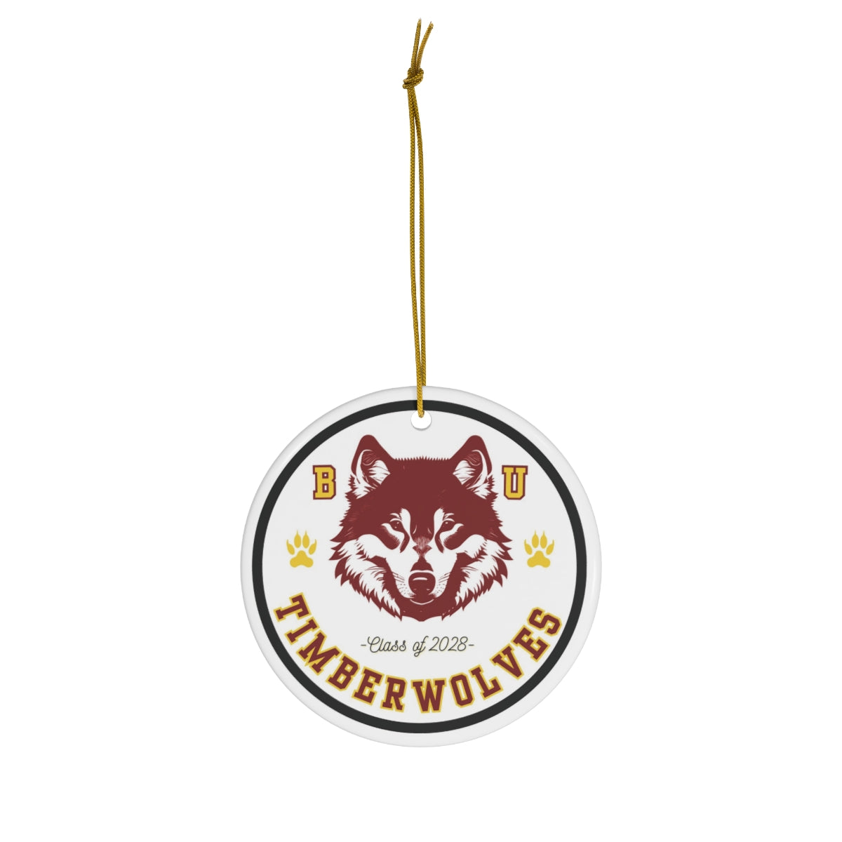 Class of 2028 Timberwolves Ceramic Ornament