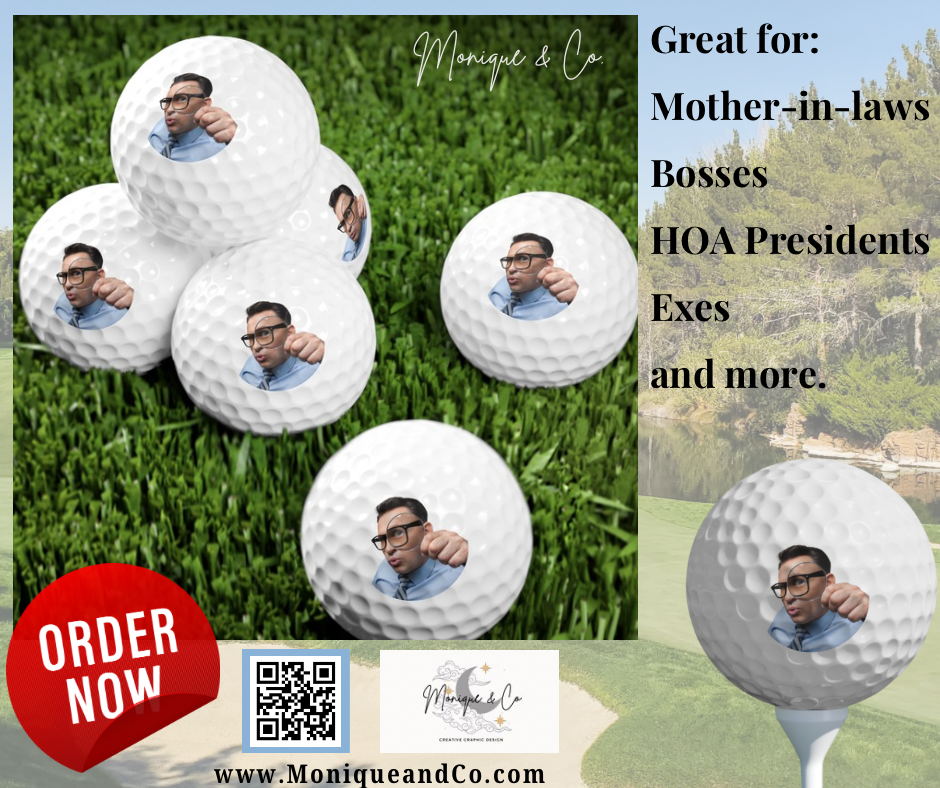 Whack a Face-Custom Golf Balls, 6pcs